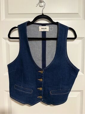 ROLLA'S Denim Vest - Dark Denim